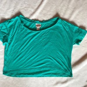 Mossimo teal crop top